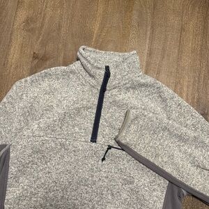 J.Crew Nordic Men’s Fleece 1/2 Zip Pullover Sweat Short Gray Size Medium